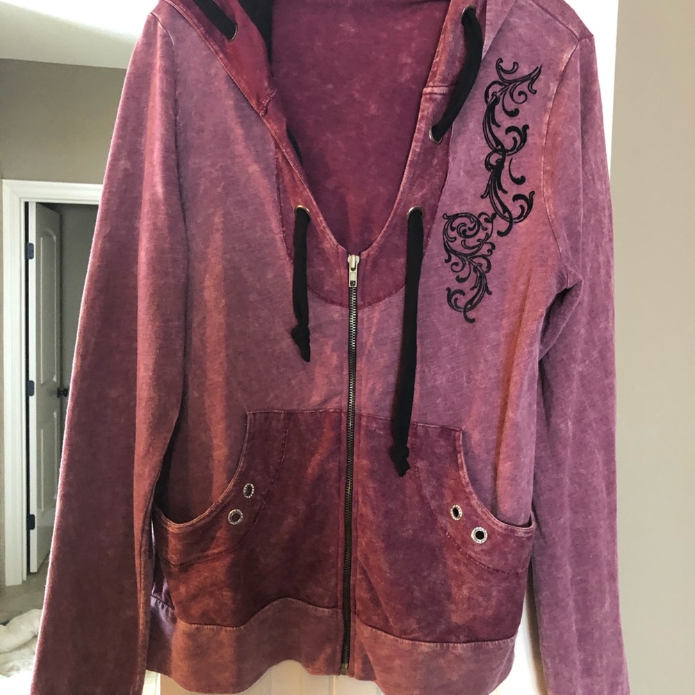Burgundy hoodie